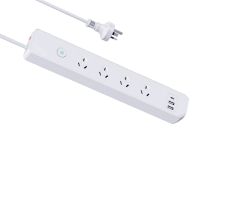 AU05 Razdjelnik za napajanje u australskom stilu s 4 utičnice, 2 USB-A priključka i 1 USB-C priključak